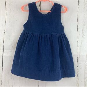 Blue corduroy sleeveless dress
